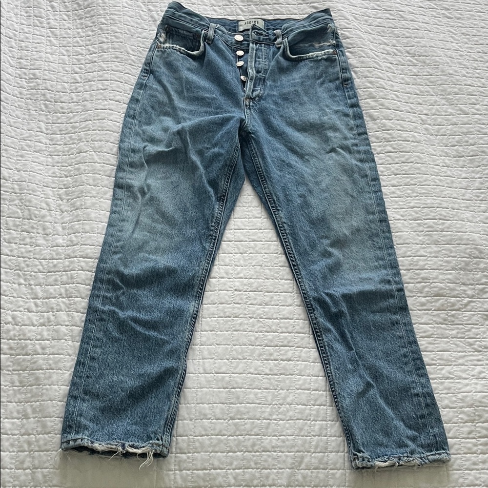 Agolde Light Blue Straight Leg Jeans